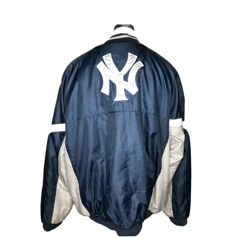 ny yankees Satin Bomber Warmup Jacket 2XL Full Zip Heavyweight 60” Chest